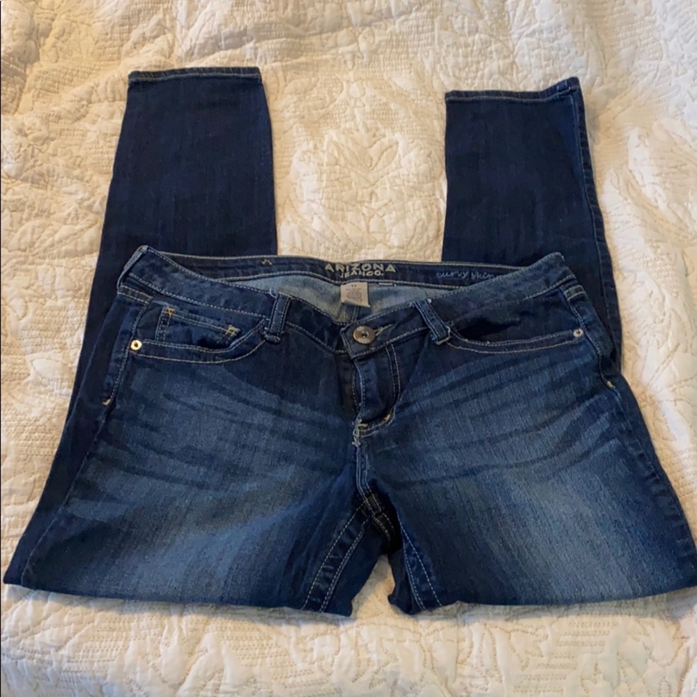 EUC Arizona Skinny jeans dark blue.  Size 13